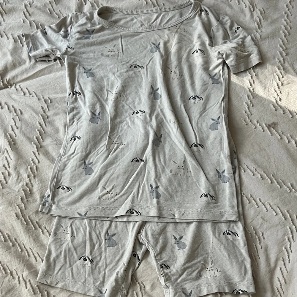 Kyte BABY Light Gray Kids Pajama Set with Animal Design